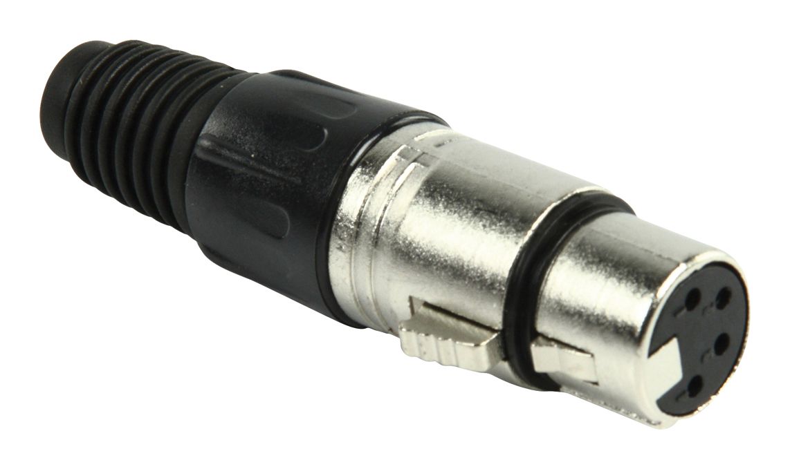 CANON XLR 4ZK Mikrofonní konektor-zásuvka na kabel 4-piny, stŕíbrná