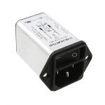 EURO IEC C14 Schurter přístrojová vidlice DC12.5102.003 napájecí konektor panelový AC 10A/250V +filtr+ vypínač