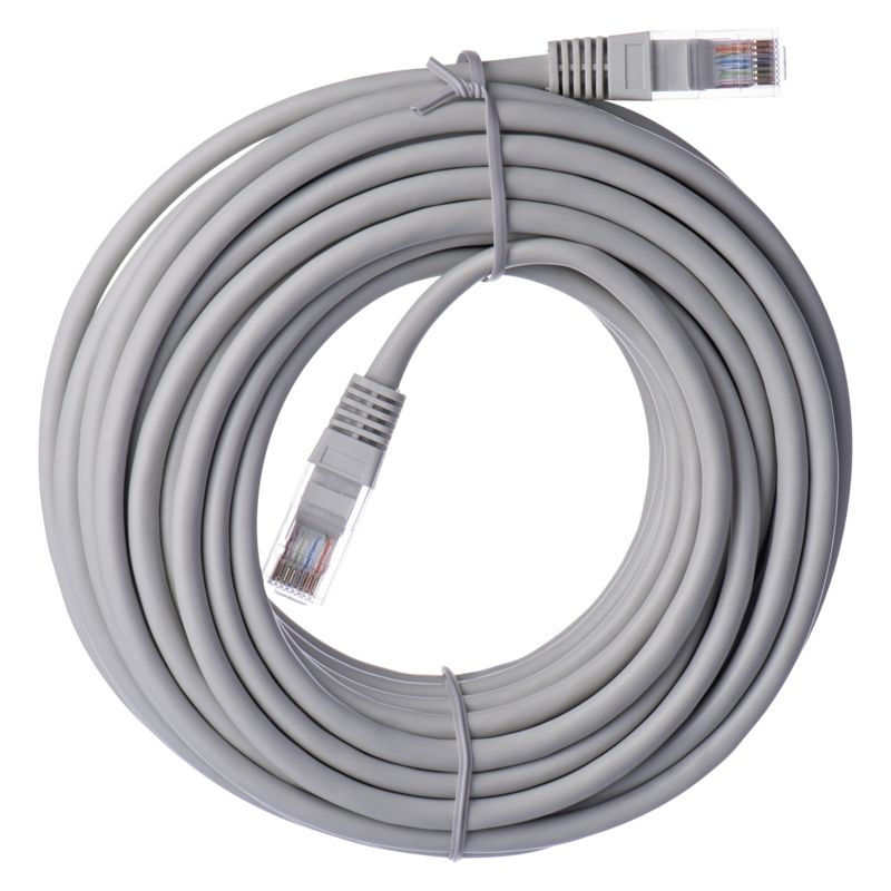 Kabel UTP Patch RJ45-V/RJ45-V 10m síťový nekřížený, barva šedá