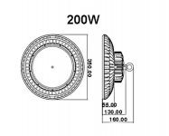 Průmyslové LED svítidlo HB200W, IP65, 180-240V AC, varianta-