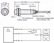 Bezdotykový indukční snímač-čidlo LJ12A3-4-Z/BY PNP 6-36VDC,