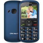 HALO 11 modrý CPA GSM, klasický klávesový, tlačítkový telefon, Foto kontakty Bluetooth Nabíjecí stojánek