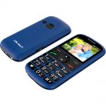 HALO 11 modrý CPA GSM, klasický klávesový, tlačítkový telefon, Foto kontakty Bluetooth Nabíjecí stojánek