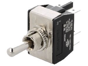 Přepínač vypinač páčkový 3pol./6pin (ON)-OFF-(ON) 250V/16A na fastony