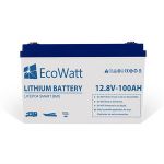 Baterie EcoWatt Lithiová LiFePO4 12V/100Ah nabíjecí akumulátor, jde řadit jen paralérně max. 4ks, 330×172×223mm