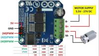 Modul H-můstek IBT-2 pro stejnosměrné motory, velikost: 50×50×25mm, napájecí napětí 5,5V až 27V