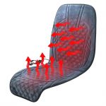 Potah sedadla COMPASS 04127 Furry vyhřívaný, s termostatem do auta 12V, funkce vyhřívání pro záda