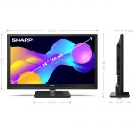 SHARP 24EE3E SMART TV 200Hz, T2/C/S2 LED televizor, WiFi, HBB TV- v 2.0.2
