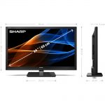 SHARP 24EA3E LED TV 100Hz, T2/S/C2 60cm, HD rozlišení 1366 x 768p