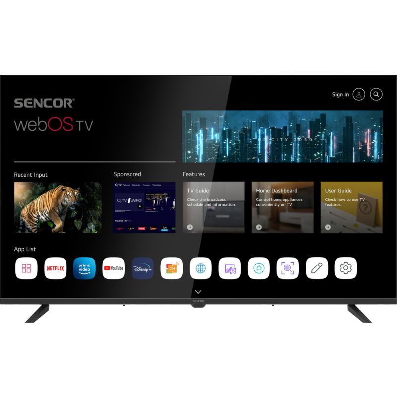 SENCOR SLE 43FS801TCSB SMART 109 cm, FULL HD Wi-Fi a Bluetooth, HbbTV