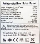 Solární panel VictronE Polykrystalický 150Wp MPPT 18,9V, proud 7,97A