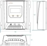 Solární regulátor MPPT Lumiax MT2075-BT, 12-/24V/20A, bluetooth, max. vst. napětí 50V