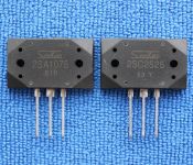 Tranzistory 2SA1075 PNP+ 2SC2525 NPN komplementární, 120V, 12A, 120W, XM20