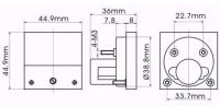 Panelové analogové měřidlo PM45 1A DC ampermetr, ručkové rozměr 45x45mm, včetně bočníku