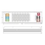 Napájecí spínaný zdroj-trafo pro LED pásky INTELI-24-150 24V DC/6,5A/150W vnitřní