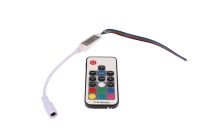 RGB 17B kontroler ovladač pro LED pásky, regulace jasu a barev + dálkové ovládání,3x2A,5-24V,72W RF Mini