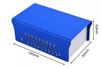 Kovová krabička přístrojová (ŠxVxH): 90x60x140mm, modrá/bílá