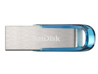 Flash disk 64GB USB3,0 SanDisk Ultra Flair Tropic modrá
