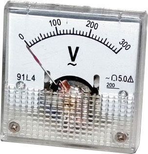 Panelové analogové měřidlo PM45 300V~ AC voltmetr, ručkové rozměr 45x45mm