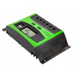 Solární regulátor PWM 12-24V/40A+USB pro Pb baterie, LiFePO4, Li-ion