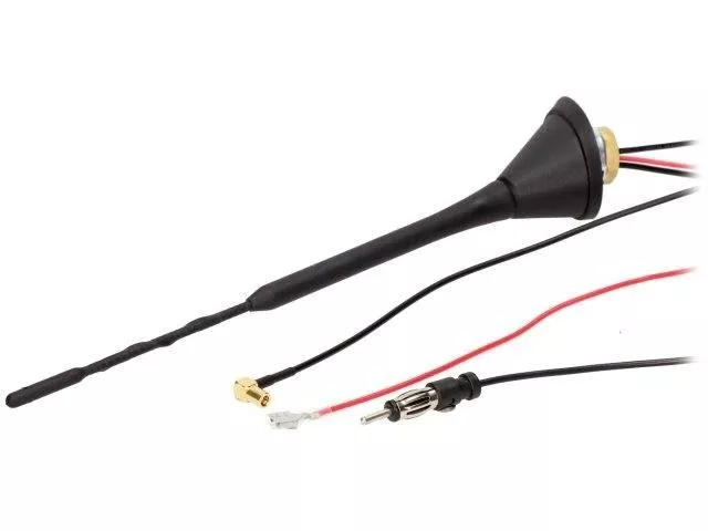 Autoanténa ANT.43 střešní AM/FM,+DAB 23cm, anténa pro příjem rozhlasového signálu v automobilu se zesilovačem 10dB, k rádiu, na vozy Škoda, WV aj.