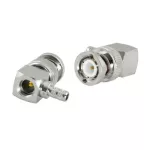 BNC konektor vidlice na kabel (RG58) 50ohm krimpovací, 90° úhlová- rohová