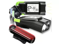 Cyklocomputer NEWBOLER BK-1920 3v1 bezdrátový, USB nabíjení AKU 4000mAh