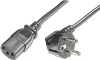 Flexošňůra, šňůra flexa IEC k PC ~250V / 10A max., ke zdroji počítače, notebook...., 3x0,75mm 2m černá, napájecí, přívodní kabel, 3 PIN, náhradní