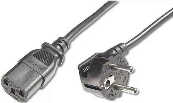 Flexošňůra, šňůra flexa IEC k PC ~250V / 10A max., ke zdroji počítače, notebook...., 3x0,75mm 2m černá, napájecí, přívodní kabel, 3 PIN, náhradní