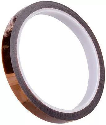 Kaptonová páska jantarová samolepící 10mm x 20m, pro ochranu (maskování) při pájení na vlně