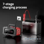 GETI GCA003 Inteligentní automatická nabíječka 12V/20A a 24V/10A olověných nebo LiFePO4 akumulátorů s kapacitou 6Ah - 300Ah (12 V) nebo 6Ah-150Ah (24 V).