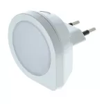 Noční LED světlo 0,4W svítilna do zásuvky 230V AC se světelným senzorem, 3000K teplá bílá