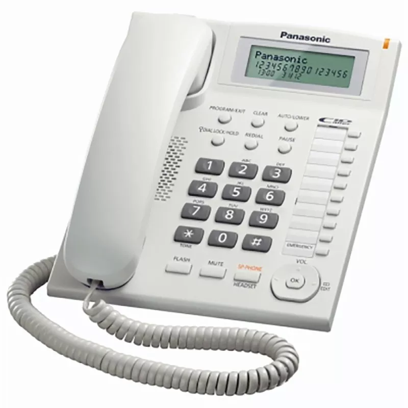 Panasonic KX TS880FXW drátový telefon klasický stolní, bílá, 