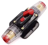 Pojistný odpojovač baterie. Proudový DC jistič 150A v pojistkovém pouzdře. Napětí: 12V~24VDC