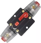 Pojistný odpojovač baterie. Proudový DC jistič 20A v pojistkovém pouzdře. Napětí: 12V~24VDC