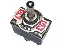 Přepínač páčkový 3pol./6pin (ON)-OFF-(ON) JS511G 250V/10A, aretace na středu, v krajních polohách bez aretace (impuls), změna směru, 2x přepínací kontakt. Vývody: na šroubky 