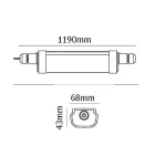 Stropní přisazené LED zářivkové svítidlo TRIPROOF TR120E prachotěsné IP65, 120cm, 30W, bílá studená 6500K na 230V AC