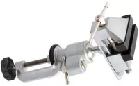 Svěrák kovový s kulovým kloubem, BASETECH 97000354 75 mm, polohovatelný, stabilní provedení se silnou svorkou na stůl, ochranná vrstva z gumy