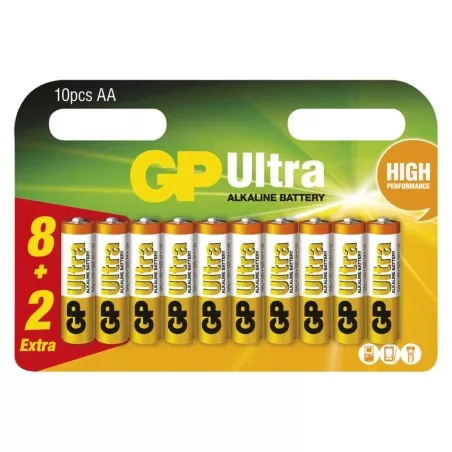 Tužková baterie alkalická GP Ultra AA (R06) 1,5V 10ks blistr