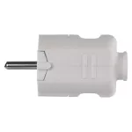 Vidlice 230V AC přímá bílá, na kabel, prodluž