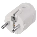 Vidlice 230V AC přímá bílá, na kabel, prodluž