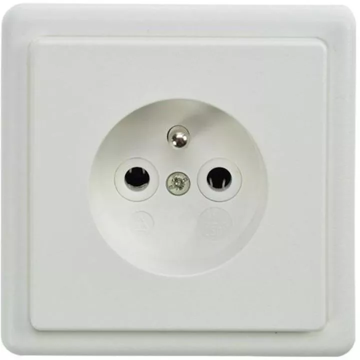 Zásuvka jednonásobná, chráněná, jasně bílá, ABB Classic 230V AC, 5517-2389 B1