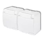 Dvojzásuvka 250V/16A IP54, bílá