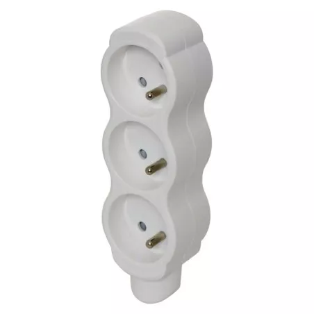 Zásuvka na kabel, rozbočovací 3 x 230V AC, 16A max. 3600W bílá