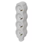 Zásuvka na kabel, rozbočovací 4 x 230V AC, 16A max. 3600W bílá