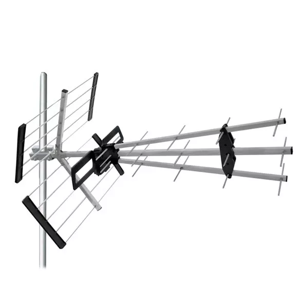 Anténa Emme Esse 45MWS5G šerná DBV-T televizní směrová anténa pro příjem digitální TV délka 920mm silver ser., k.21-48, fólie