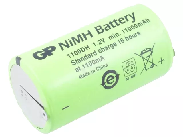 Baterie nabíjecí verze D GP (R20) 1,2V/11000mA NiMh s vývody
