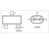 BBY40 SMD varikap 28V, 2x 2-16pF SOT23