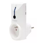 Dálkově-bezdrátově GSM telefonem ovládaná spínací zásuvka SCK1 na 230V AC/16A, OVLÁDÁNÍ prozvoněním nebo SMS, USB port, funkce regulace teploty - hlídání (termostat)