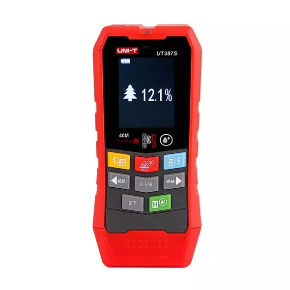 Detektor kovů, elektrického vedení UNI-T UT387S, rozpoznání kovu, napětí, detekuje magnetické a nemagnetické kovy, vodiče pod napětím a dřevo, bzučák, akustická signalizace